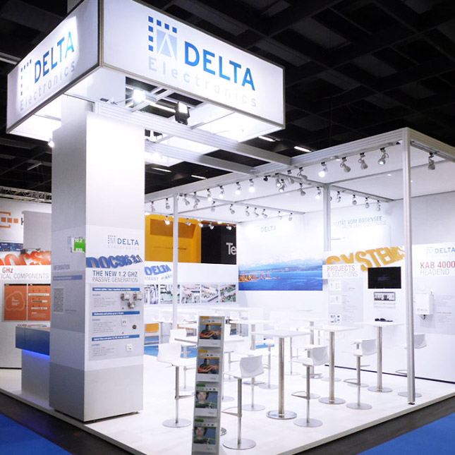 UP Kommunikation - Delta Messestand